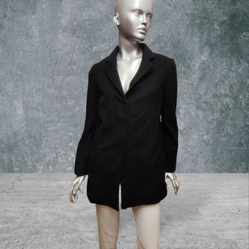 Cappotto donna Alexander McQueen nero lana bottoni capospalla taglia IT 36