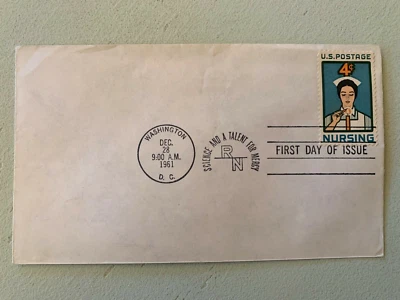 US Stamps SC# 1190 Nursing 4c FDC 1961 - Image 1 of 2