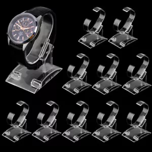 10 piezas Reloj Pulsera Exhibición Soporte Tienda Minorista Plástico Soporte Caja Escaparate - Imagen 1 de 12