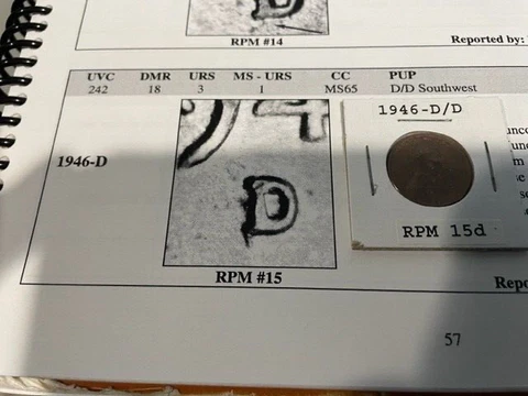 1946-D/D Southwest Lincoln Wheat cent UNC Bn RPM 15 Really Nice coin RARE Cover
