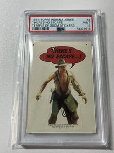 1984 Topps Indiana Jones Temple of Doom Sticker Card #4 “There No Escape” PSA 9 - Picture 1 of 2