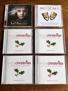 Les Miserables Soundtrack, Number 1 Musicals & Simply Christmas. Total of 7 CDs - Picture 1 of 8