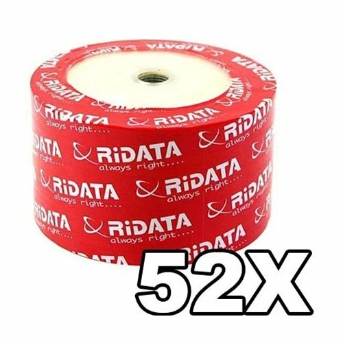 50 pcs Ritek Ridata 52X CD-R 80min 700MB White Inkjet Hub Printable FREE SHIP - Image 1 of 1