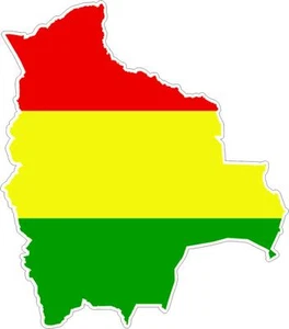 Pegatina sticker Adesivi adhesivo vinilo coche moto bandera mapa bolivia - Bild 1 von 1