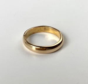 5 Grams Simple Plain Engagement Band Solid Ring 14K Yellow Gold TINY SIZE:5 US - Picture 1 of 6