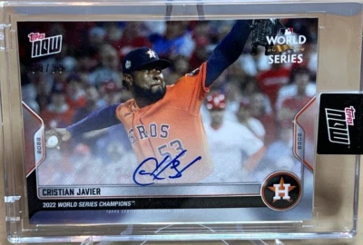 CHRISTIAN JAVIER * WORLD SERIES AUTO * 2022 TOPPS NOW TEAM SET /99 WS-6A ASTROS - Image 1 of 4