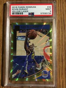 2018-19 Donruss Kevin Durant Yellow Laser #1 #/25 PSA 9 (22) Nets Warriors Card - Bild 1 von 3
