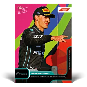 George Russell First Podium for Mercedes 2022 Topps Now Formula 1 F1 Card #10 - Picture 1 of 2