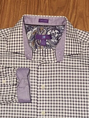 Egara Men’s button down non-iron dress shirt size XL With Reversible Cuffs - Image 1 of 4