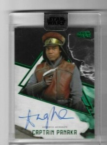 2021 Topps Star Wars Stellar Green Hugh Quarshie Panaka Auto Autograph #ed / 20