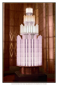 OCEAN LINERS 2074 S.S. Normandie Firepot Art Deco - French Line 12 x 18 - Picture 1 of 4