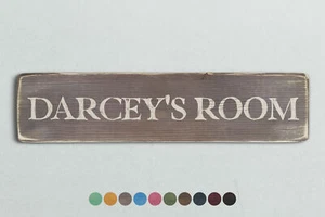 DARCEY'S ROOM Vintage Style Wooden Sign. Shabby Chic Retro Home Gift - Picture 1 of 2