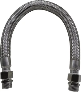 3/4" NPT Male x L 20" 750°F 450PSI Industrial Compressor Stainless Steel Hose - Picture 1 of 4