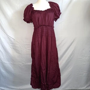 Gap Hängerchen Midikleid 2024 Gr. Large Puffärmel eckiger Ausschnitt schick Urlaub Landhaus - Bild 1 von 13