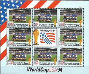 ST. VINCENT - 1994 MNH "Copa Mundial FIFA 1994 - FÚTBOL (ITALIA)" ¡Hoja de recuerdo!! - Imagen 1 de 1