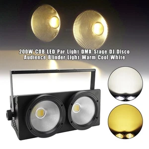 200W COB LED Par Light DMX Stage DJ Disco Audience Blinder Light Warm Cool Whit - Bild 1 von 17