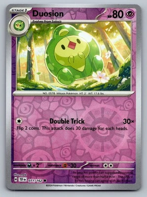 Pokemon TCG SV05: Temporal Forces Duosion 071/162 Reverse Holo - Image 1 of 2