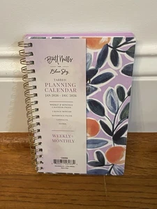 Blue Sky Britt Mills 2026 Calendario Planificador Semanal Moda Bolsillo Naranjas Púrpura - Imagen 1 de 4