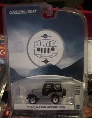 Jeep CJ-5 1979 Greenlight edición aniversario plata 1:64 Foto 1 de 3