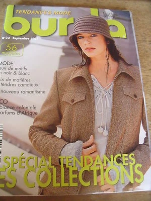 MAGAZINE BURDA MIX DES MATIERES TENDRE CAMIEUX GAMES BLACK AND WHITE N°33 2002 - Image 1 of 4