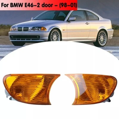 1Pair For BMW E46 3Series 2 Door M3 323Ci 325Ci 328Ci Corner Turn Signal Light Foto 1 de 4