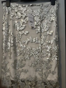 Next SILVER GREY SEQUIN SKIRT SIZE 8 Eur 36 Regular RRP £65 Evening Going Out - Picture 1 of 10