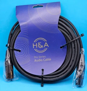 H&A Elite Pro 25' XLR M to XLR F Microphone Cable with Rean Connectors #G-XMF-25 - Picture 1 of 3