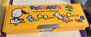 Astuccio portamatite plastica giallo Sanrio Pochacco vintage 1993 made in Japan - Foto 1 di 13