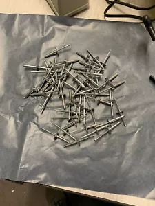 EXTRA LARGE FLANGE HEAD POP RIVETS OPEN BLIND ALUMINIUM/STEEL 4.8mmØ X 50 (58A) - Picture 1 of 4