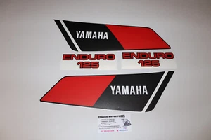 125 DTMX YAMAHA 1978 KIT DECO EMBLEMES COMPATIBLE RESERVOIR ET CACHES LATERAUX - Picture 1 of 1