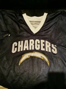 Charger shirt V Neck size probably a small large no size tag NFL flag on back - Picture 1 of 9