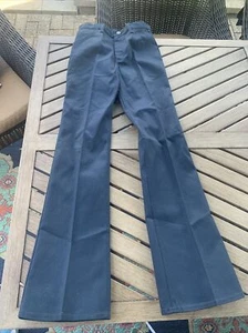 Lee Riders Bootcut Flare Pant Mens Size 26x32 Dark Blue Knit Dead Stock VTG Rare - Picture 1 of 6