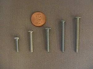 Machine Screws. 4 x 16mm, 4 x 24mm, 8-32 x 1.1/16, 8-32 x 1. 1/2, 8-32 x 1.11/16 - Picture 1 of 15