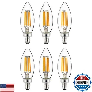 Sunlite 40956 LED B11 Filament Style Chandelier Light Bulb Torpedo Tip 5 Watt - Picture 1 of 5