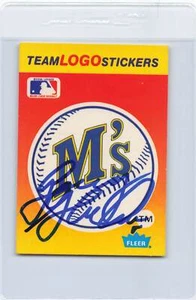 1991 Fleer Sticker Greg Halman Mariners Signed Auto *H9805 - Picture 1 of 2