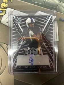 2023 Leaf Exotic Quentin Johnston Zebra Kaleidoscope Auto 7/7 SSP Chargers