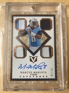 2017 Panini Vertex Marcus Mariota Capstones Patch Auto #05/10 Titans - Bild 1 von 2
