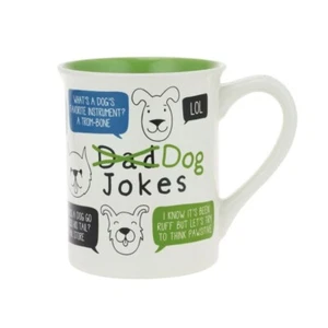 Dog Jokes 16oz Stoneware Coffee Mug, Dog Dad- NEW - Picture 1 of 4