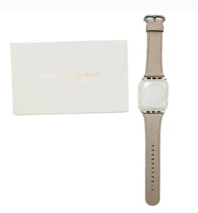 NEW Leather Watch Band iwatch Apple Compatible 42mm Ivory White(Beige Tan Color) - Picture 1 of 4