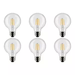 4.5W G25 LED - Clear - Medium base - 90 CRI - 2700K - 120V - 6-Pack - Picture 1 of 7