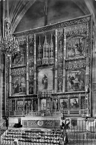 España RPPC Postal 1961 Real Monasterio de Santo Tomás Retablo del Altar Mayor - Imagen 1 de 2