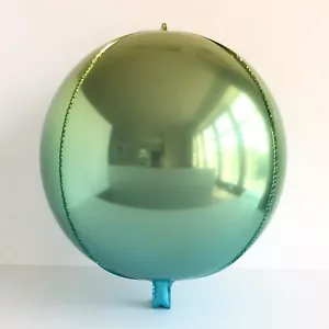 Palloncini rotondi sfera 22" blu/verde festa palloncini sferici nuovi - Foto 1 di 3