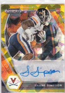 2021 Panini Prizm Draft Picks Shane Simpson Orange/Yellow Ice Prizm Rookie Auto - Picture 1 of 1