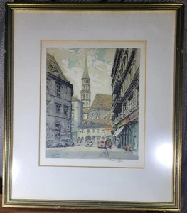 Signiert Original österreichischer Künstler HANS FIGUR Radierung Österreich-Wien, Wien gerahmt - Bild 1 von 16
