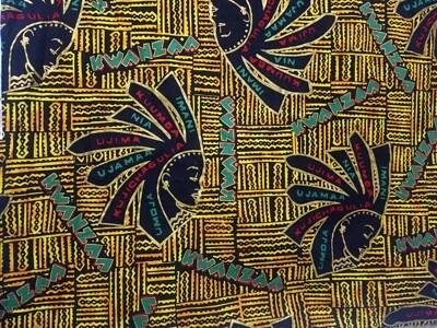 Kwanza The Seven Principles "Nguzo Saba" Shamash & Sons Cotton Fabric 68"x42" - Image 1 of 4