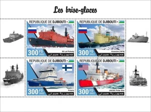 ICEBREAKER/ICEBREAKERS Ship/Ships MNH 4v-Stamp Sheet (2022 Djibouti) - Picture 1 of 1