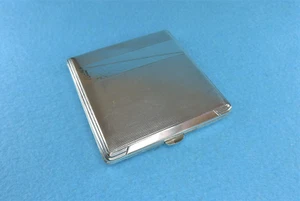 Vintage Silver Plated Cigarette Case, Marked Groto Zilver Hoka, with Spring Lid - Picture 1 of 12