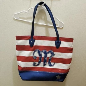 Borsa Miss Me Tote rossa bianca blu - Foto 1 di 12