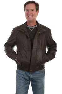 Chaqueta bombardero de cuero para hombre Scully 48 - Imagen 1 de 4