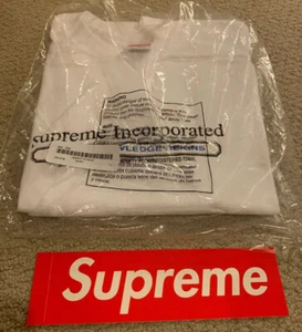Supreme Inc. Tee Pale White FW19T46 Size L Large Neu Ungeöffnete Tasche - Bild 1 von 5